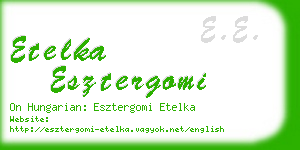 etelka esztergomi business card